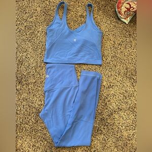 Lululemon Wild Indigo Set Align tank and leggings